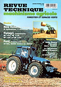 Livre : FiatAgri M100, M115, M135, M160 / Ford 8160, 8260, 8360, 8560 - moteurs New Holland 6 cylindres 7.5 L - Revue Technique Machinisme Agricole (RTMA 116)