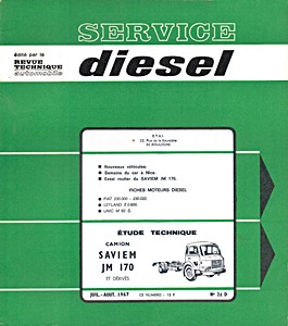 Livre : Saviem JM 170 et dérivés (depuis 10/1964) - Revue Technique Diesel (RTD 26)