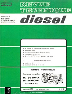 Livre : International McCormick 523 et 624 (depuis 1965) - Revue Technique Diesel (RTD 43)