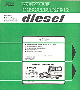 Livre : Saviem SM 200 et SM 240 - camions et tracteurs - Revue Technique Diesel (RTD 46)