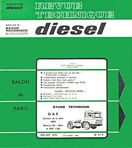 Boek: DAF série F 2600 - moteurs DK, DKA et DKD 1160 - Revue Technique Diesel (RTD 51)