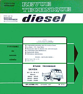 Livre : Saviem SG2 D et SG4 D - moteurs diesel 580, 591, 599 et 712 (depuis 1965) - Revue Technique Diesel (RTD 57)