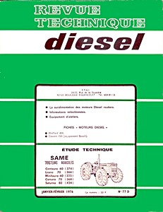 Livre : Same Centauro 60, Leone 70, Minitauro 60, Corsaro 70 et Saturno 80 - Revue Technique Diesel (RTD 77)