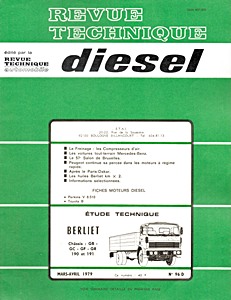 Livre : Berliet série G - GB, GC, GF, GR - 190 et 191 - Revue Technique Diesel (RTD 96)