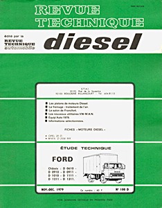 Livre : Ford série D - châssis D 0610, D 0910, D 1010, D 0911, D 1111, D 1211 et D 1311 - Revue Technique Diesel (RTD 100)