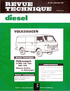 Livre : Volkswagen LT 28 D, LT 31 D, LT 35 D, LT 40 D et LT 45 D - moteurs Perkins et Volkswagen - Revue Technique Diesel (RTD 110)