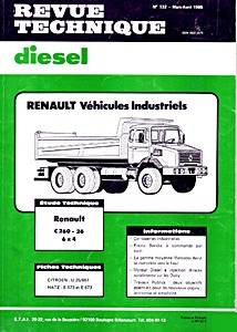 Livre : Renault C260-26 6x4 - Revue Technique Diesel (RTD 132)