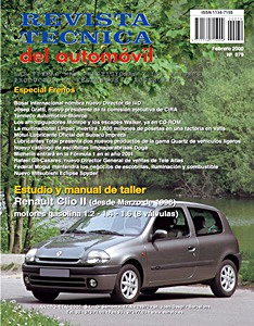 Livre: Renault Clio II - Fase 1 y 2 - motores gasolina 1.2, 1.4, 1.6 (8 válvulas) (desde 03/1998) - Revista Técnica del Automovil (RTA 079)