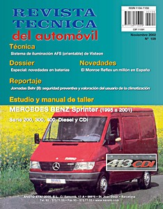Livre: Mercedes-Benz Sprinter - diesel y CDI - serie 200, 300, 400 (1995-2001) - Revista Técnica del Automovil (RTA 109)