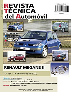 Livre: Renault Mégane II - gasolina 1.4 16V y 1.6 16V (desde 09/2002) - Revista Técnica del Automovil (RTA 137)