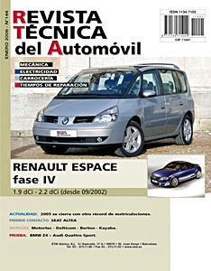 Livre: Renault Espace IV - diesel 1.9 dCi y 2.2 dCi (desde 09/2002) - Revista Técnica del Automovil (RTA 144)