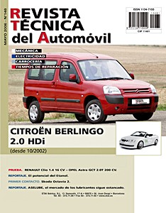 Livre: Citroën Berlingo - diesel 2.0 HDi (desde 10/2002) - Revista Técnica del Automovil (RTA 148)