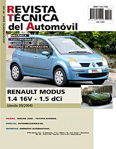 Livre: Renault Modus - gasolina 1.4 16V / diesel 1.5 dCi (desde 09/2004) - Revista Técnica del Automovil (RTA 150)