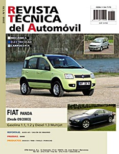 Livre: Fiat Panda - gasolina 1.1 y 1.2 / diesel 1.3 Multijet (desde 09/2003) - Revista Técnica del Automovil (RTA 170)