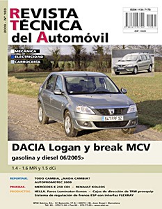 Livre: Dacia Logan y break MCV - gasolina y diesel (desde 06/2005) - Revista Técnica del Automovil (RTA 183)
