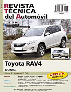 Livre: Toyota RAV4 III - Fase 2 - diesel 2.2 D-4D (desde 05/2009) - Revista Técnica del Automovil (RTA 206)