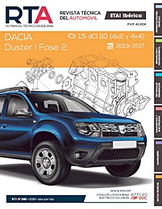 Livre: Dacia Duster I - Fase 2 - diesel 1.5 dCi 110 (4x2 y 4x4) (2013-2017) - Revista Técnica del Automovil (RTA 285)