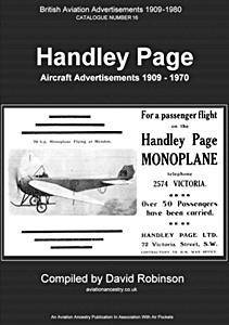 Livre: Handley Page Aircraft Advertisements 1909 - 1970