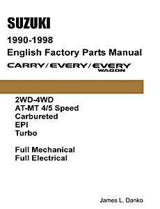 Livre : Suzuki Carry & Every (1990-1998) - Factory Parts Catalogue 