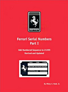 Livre: Ferrari Serial Numbers - Odd Numbered Sequence to 21399 