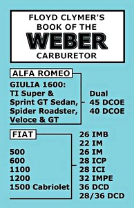 Buch: Floyd Clymer's Book of the Weber Carburetor