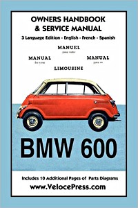 BMW 600 Limousine 1957- 59 Owners Manual & Service