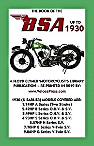 Livre: The Book of the BSA (up to 1930) - Clymer Manual Reprint