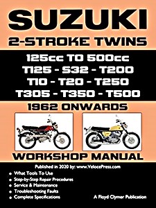 Książka: Suzuki 2-stroke Twins 125 to 500 cc (1962 onwards) - Workshop Manual - Clymer Manual Reprint