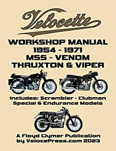 Livre : Velocette MSS, Venom, Thruxton & Viper (1954-1971) - Workshop Manual & Illustrated Parts Manual 