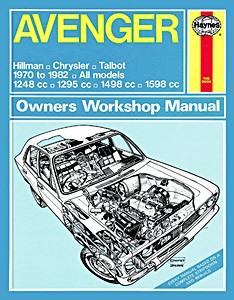 Book: Hillman / Chrysler / Talbot Avenger - All models (1970-1982) - Haynes Service and Repair Manual