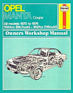 Book: Opel Manta A - All models (1970-1974) - Haynes Service and Repair Manual