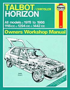 Livre: Talbot / Chrysler Horizon - Petrol (1978-1986) - Haynes Service and Repair Manual