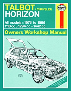 Livre : Talbot / Chrysler Horizon - Petrol (1978-1986) - Haynes Service and Repair Manual