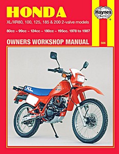 Boek: Honda XL / XR 80, 100, 125, 185 & 200 - 2-valve Models (1978-1987) - Haynes Owners Workshop Manual