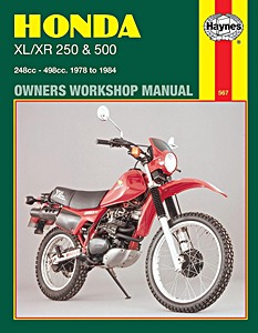 Książka: Honda XL 250, XL 500 / XR 250, XR 500 (1978-1984) - Haynes Owners Workshop Manual