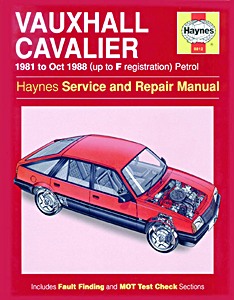 Book: Vauxhall Cavalier - Petrol (1981 - Oct 1988) - Haynes Service and Repair Manual