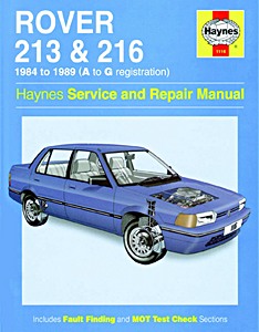 Boek: Rover 213 & 216 (1984-1989) - Haynes Service and Repair Manual