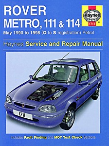 Boek: Rover Metro, 111 & 114 - Petrol (May 1990-1998) - Haynes Service and Repair Manual