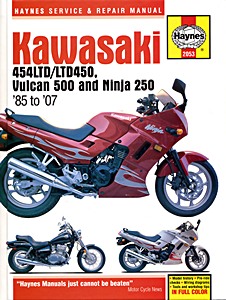 Książka: Kawasaki EN 450 (454 LTD / LTD 450), EN 500 Vulcan & EX 250 Ninja (1985-2007) - Haynes Service & Repair Manual