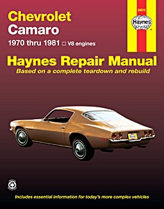 Livre: Chevrolet Camaro - V8 engines (1970-1981) - Haynes Repair Manual