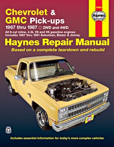 Buch: Chevrolet / GMC Pick-ups (1967-1987) - including Suburban, Blazer & Jimmy (1967-1991) - Haynes Repair Manual