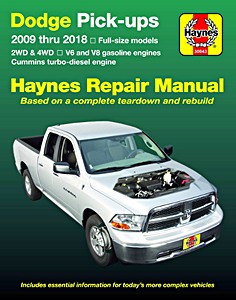 Book: Dodge Ram Full-size Pick-ups (2009-2018) - V6 and V8 gasoline engines / Cummins turbo-diesel engine - Haynes Repair Manual