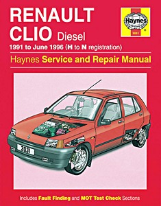 Book: Renault Clio - Diesel (1991 - June 1996) - Haynes Service and Repair Manual