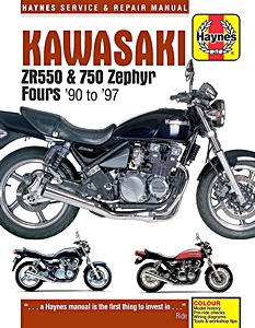 Book: Kawasaki ZR 550 & 750 Zephyr Fours (1990-1997) - Haynes Service & Repair Manual