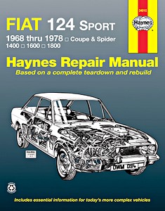 Buch: Fiat 124 Sport - Coupe & Spider - 1400, 1600, 1800 (1968-1978) - Haynes Repair Manual