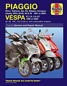 Buch: Piaggio & Vespa Scooters (1991-2009) - 50, 80, 100, 125 & 200 cc carburettor engines - Haynes Owners Workshop Manual