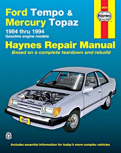 Livre: Ford Tempo / Mercury Topaz - Gasoline engine models (1984-1994) (USA) - Haynes Repair Manual