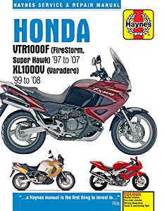 Livre: Honda VTR 1000F (FireStorm, Super Hawk) (1997-2007) & XL 1000V (Varadero) (1999-2008) - Haynes Service & Repair Manual