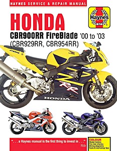 Boek: Honda CBR 900 RR FireBlade (CBR929RR, CBR954RR) (2000-2003) - Haynes Service & Repair Manual