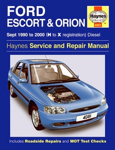 Book: Ford Escort & Orion - Diesel (Sept 1990 - 2000) - Haynes Service and Repair Manual